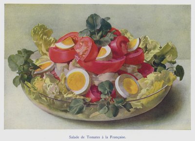 Francouzský rajčatový salát (barevná litografie) od English School
