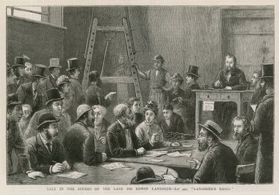 Prodej ve studiu zesnulého sira Edwina Landseera od English School