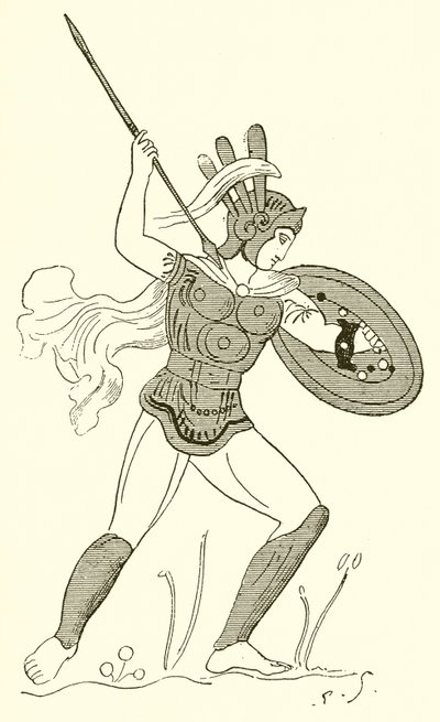 Samnite Warrior, po malované váze v Louvru od English School