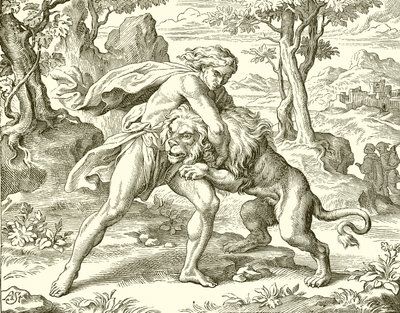 Samson a lev od English School