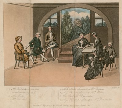 Samuel Richardson čte Gradisona v Grange, Fulham, Londýn od English School