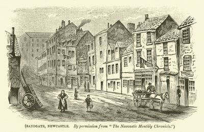 Sandgate, Newcastle (rytina) od English School