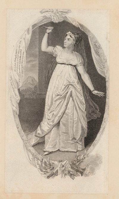 Sarah Siddons, herečka, jako Euphrasia (rytina) od English School