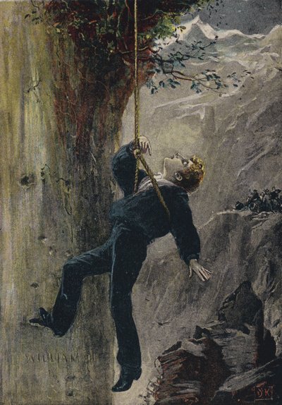 Uložené. Ilustrace z The Natural Bridge, aneb One Niche the Highest, Elihu Burritt (barevné lito) od English School