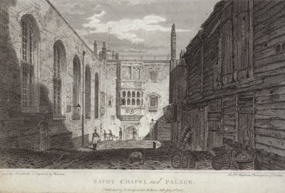 Savoy Chapel and Palace, Londýn, 1807 od English School