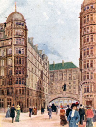 Savoy Hotel, Londýn (barevné lito) od English School