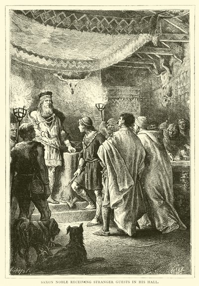 Saxon Noble přijímá ve svém sále cizí hosty od English School