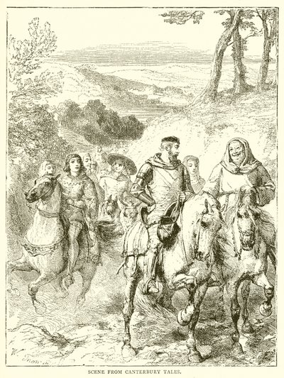 Scéna z Canterbury Tales od English School