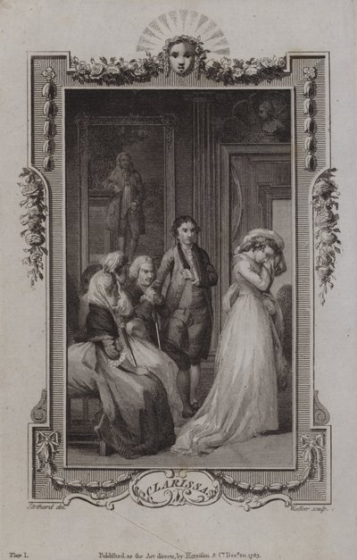 Scéna z Clarissy od Samuela Richardsona od English School