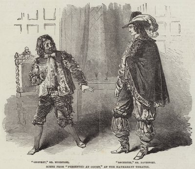 Scéna z Prezentace u soudu v divadle Haymarket od English School
