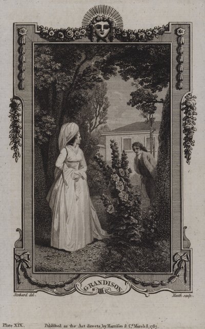 Scéna z Historie sira Charlese Grandisona od Samuela Richardsona od English School