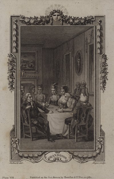 Scéna z Historie sira Charlese Grandisona od Samuela Richardsona od English School