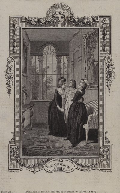 Scéna z Historie sira Charlese Grandisona od Samuela Richardsona od English School