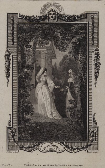 Scéna z Historie sira Charlese Grandisona od Samuela Richardsona od English School