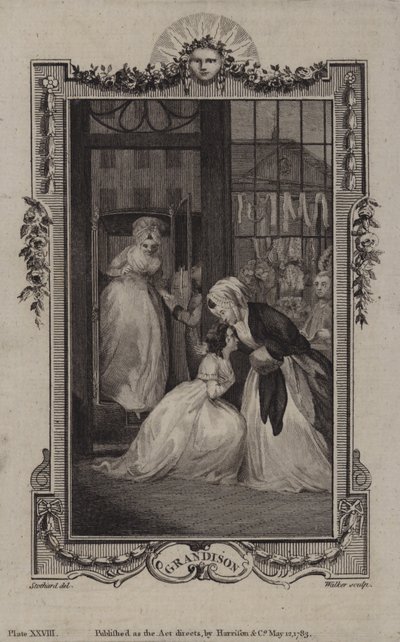 Scéna z Historie sira Charlese Grandisona od Samuela Richardsona od English School