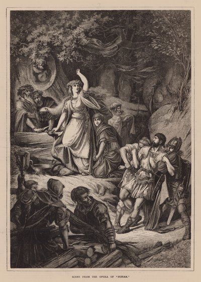 Scéna z opery Norma (rytina) od English School