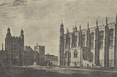 Školní dvůr v roce 1814 (hlubotisk) od English School