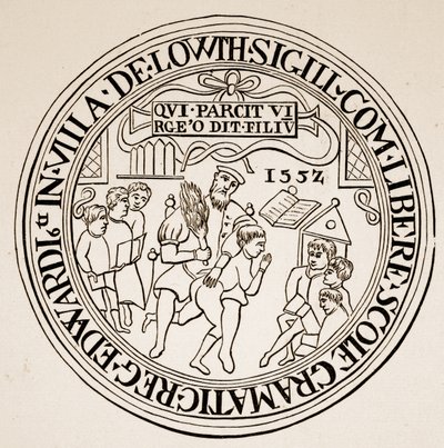 Seal of Louth Grammar School, 1552 (sépiová fotografie) od English School