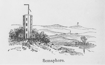 Semaforská věž, cca 1840 (rytina) od English School