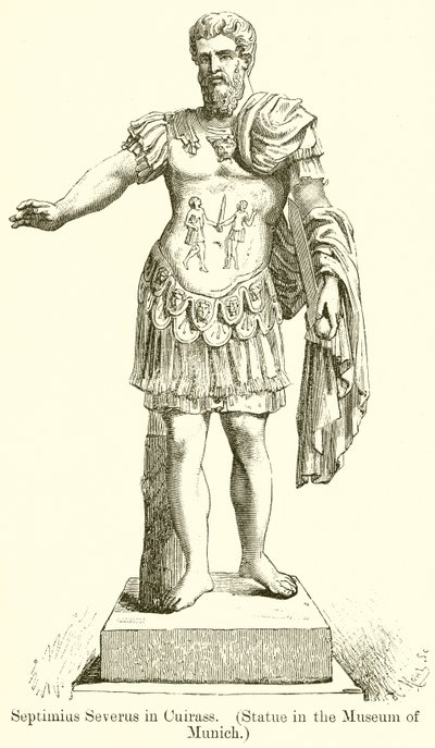 Septimius Severus v Cuirass. (Socha v muzeu v Mnichově) od English School