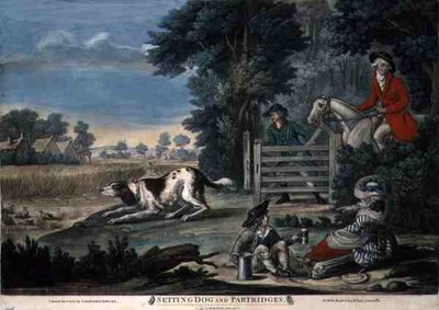 Nastavení psa a koroptví, hospoda. od Carington Bowles (fl. 1744-93) od English School