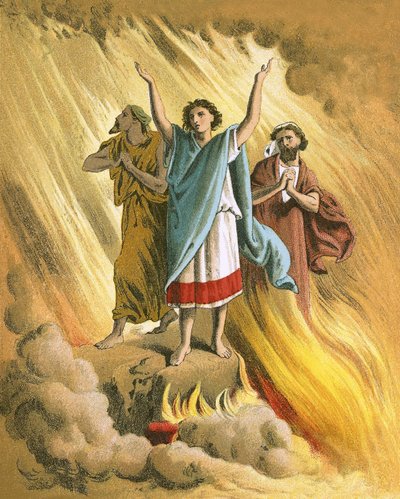 Shadrach, Meshach a Abednego v ohnivé peci od English School