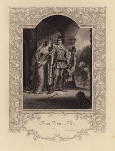 Shakespeare: Jindřich IV., část 1, dějství II, scéna 3 (rytina) od English School