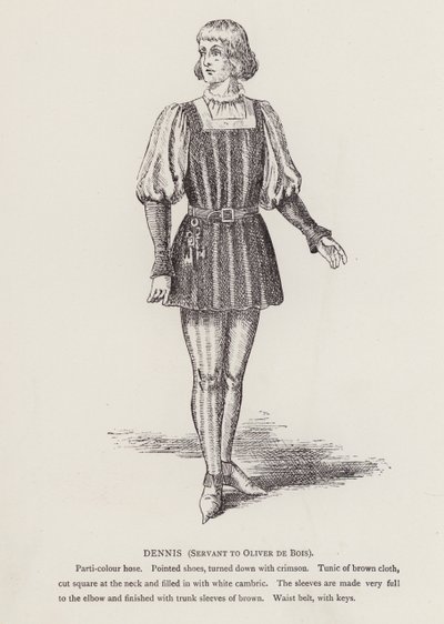 Shakespeare Jak se vám líbí: Dennis, sluha Olivera De Boise (litho) od English School