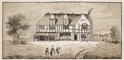 Shakespeares House, Stratford-Upon-Avon (sépiová fotografie) od English School
