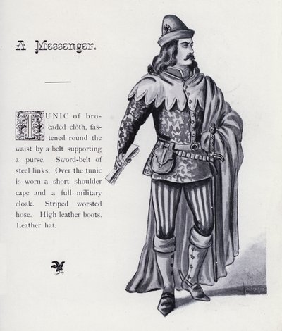 Shakespearův král Richard III: Posel (litho) od English School