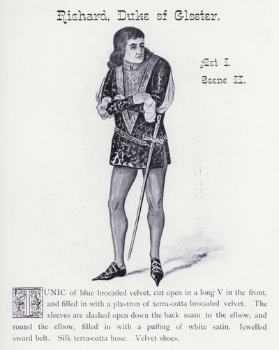 Shakespearův král Richard III: Richard, vévoda z Glosteru, dějství I, scéna II (litho) od English School