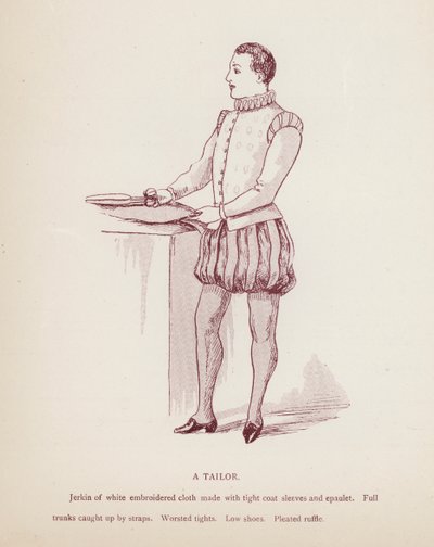 Shakespearovo Zkrocení zlé ženy: Krejčí (litho) od English School