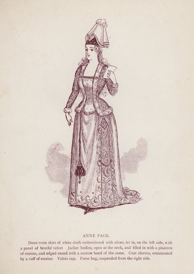 Shakespearovy Veselé paničky z Windsoru: Anne Page (litho) od English School
