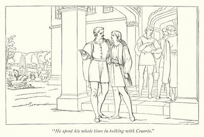 Shakespearova noc dvanáctá; Orsino posílá Violu Olivii (rytina) od English School