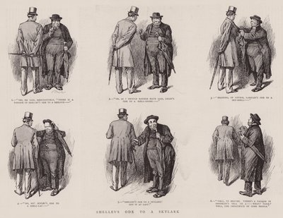Shelleyho Óda na skřivana (litografie) od English School