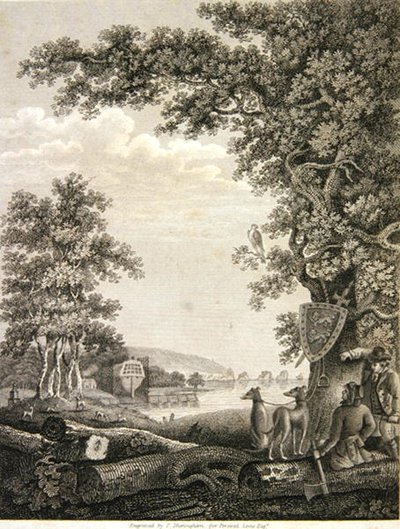 Stavitelé lodí v New Forest, vyryto C.Sheringhamem pro Percivala Lewise (rytina) od English School