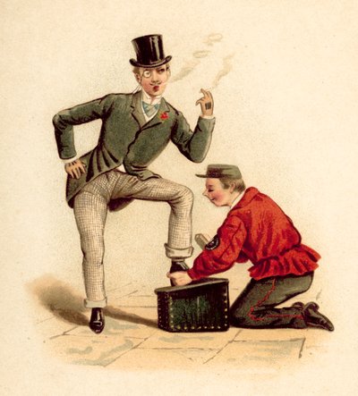 Bota černá (chromolitho) od English School