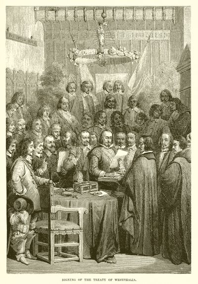 Podepsání vestfálské smlouvy od English School