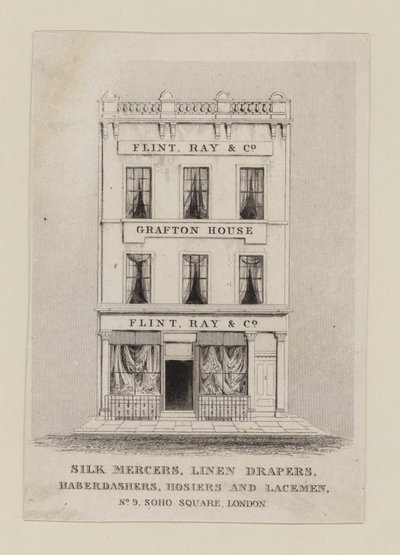Silk Mercer, Flint Ray & Co, obchodní karta od English School