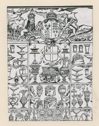 Stříbrná deska plánovaná jako ceny pro loterii 1569 od English School