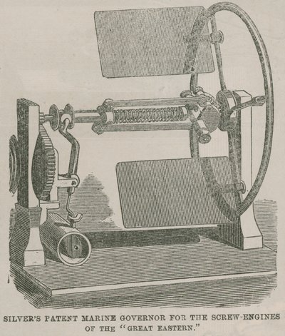 Silvers patent námořní guvernér pro šroubové motory Great Eastern od English School