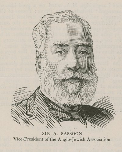 Sir A Sassoon, viceprezident Anglo-židovské asociace od English School