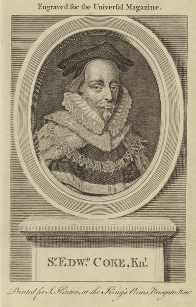 Sir Edward Coke, rytíř od English School