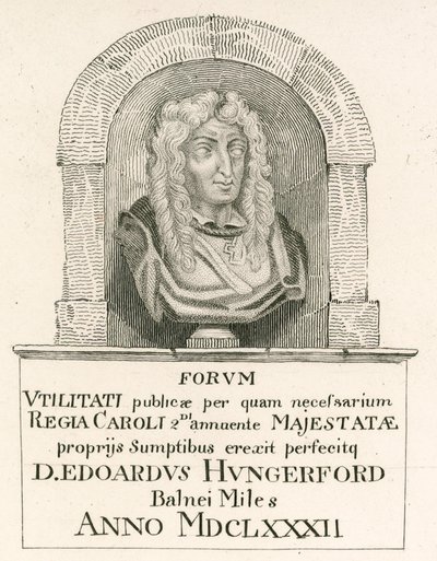 Sir Edward Hungerford, který byl jmenován rytířem z Bathu při korunovaci krále Karla II od English School