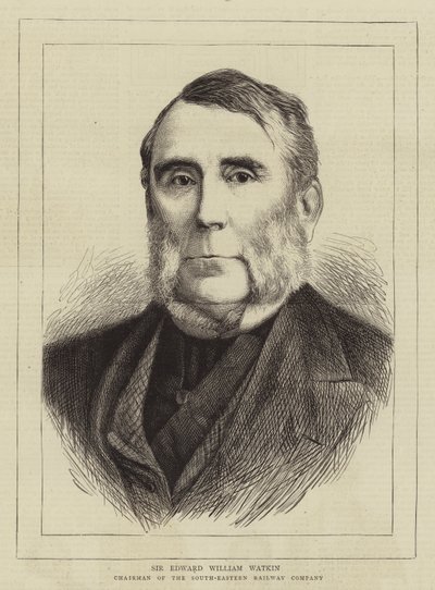Sir Edward William Watkin (rytina) od English School