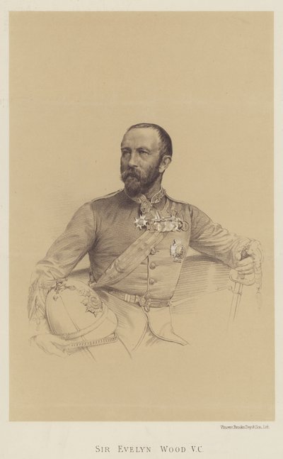 Sir Evelyn Wood, VC (litho) od English School