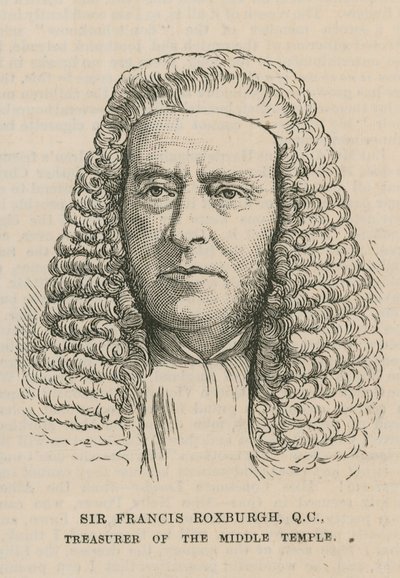 Sir Francis Roxburgh, pokladník Středního chrámu od English School