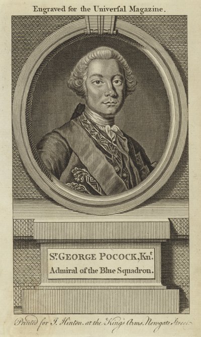 Sir George Pocock, rytíř, admirál Modré eskadry od English School