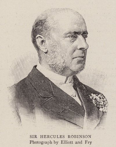 Sir Hercules Robinson (rytina) od English School