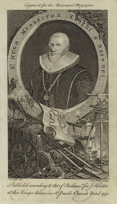 Sir Hugh Myddelton, rytíř a baronet od English School
